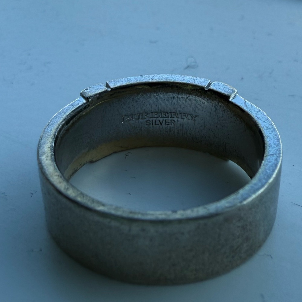 Burberry Silver Men's Ring - Picture 2 of 5